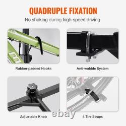 SucceBuy 2/4-Bike Hitch Mount Rack Platform Tilting Folding Bike Carrier