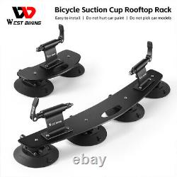 Sucker Roof-top Bicycle Rack Carrier Easy Install Quick Released for Two Bikes