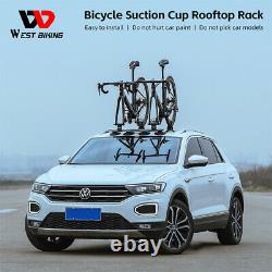 Sucker Roof-top Bicycle Rack Carrier Easy Install Quick Released for Two Bikes