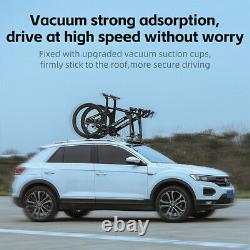 Sucker Roof-top Bicycle Rack Carrier Easy Install Quick Released for Two Bikes