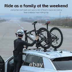 Sucker Roof-top Bicycle Rack Carrier Easy Install Quick Released for Two Bikes