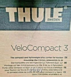 THULE 926021 Velo Compact 3 Bike Cycle Carrier Tow Bar Mounted Bike Rack