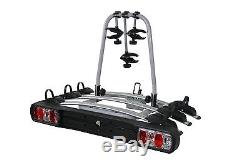 TOW BAR MOUNTED 3 BIKE RACK CYCLE CARRIER WITH LIGHTS