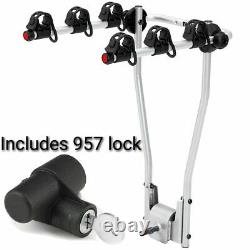 Thule 3 Bike Cycle Carrier Rack Tow Bar Ball Mounted Lockable 974 & 957