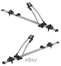 Thule 532 Bike Cycle Carriers Lockable Car Roof Rack Bar Mounted x2 TWIN PACK