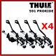 Thule 591 ProRide Quad Pack Roof Mount Cycle/Bike Carriers Free Fast P&P X4 New