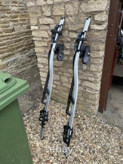 Thule 591 Pro Ride Bike Cycle Carrier Roof Rack Mounted Lockable 2 Pair
