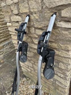 Thule 591 Pro Ride Bike Cycle Carrier Roof Rack Mounted Lockable 2 Pair