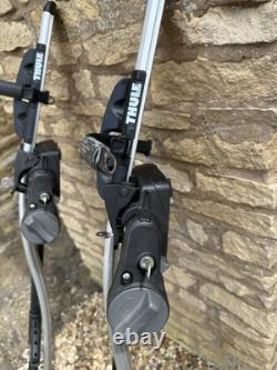 Thule 591 Pro Ride Bike Cycle Carrier Roof Rack Mounted Lockable 2 Pair
