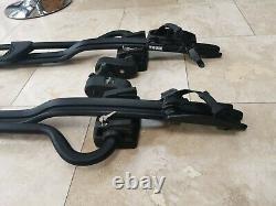 Thule 598 Black Proride Bike Cycle Carrier Roof Rack Mounted Lockable x 2 (TWIN)