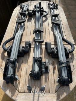 Thule 598 ProRide x 3 Cycle Bike Roof Carriers + T-track Adapters, Locks & Keys