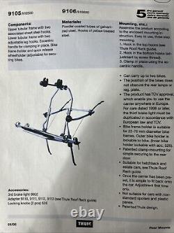 Thule 9106 Clip On High Rear Mount 2 / Two Bike Cycle Carrier