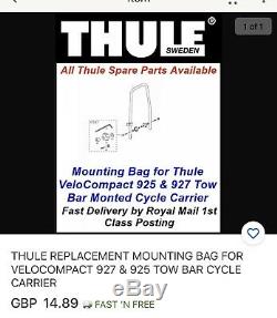 Thule 925 VeloCompact 2 Bike Cycle Carrier TowBar Mounted Bike Rack NEWEST MODEL