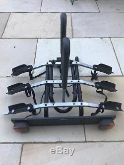 Thule 9503 3 bike cycle carrier attaches to tow bar ball hitch pivots