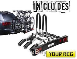 Thule 9503 Bike Cycle Carrier Tow Bar Mounted Holds 3 Bikes PACKAGE DEAL