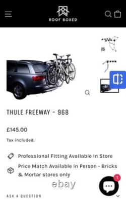 Thule 968 Freeway 3 Bike Rear Cycle Carrier Cycle Carrier