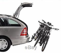 Thule 9708 Cycle Carrier Towbar Mounted Tilts Holds 4 Bikes Inc Trailer Board