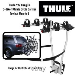Thule 972 Tiltable Hang On 3 Bike Cycle Carrier Rear TowBar Mount TowBall Mount