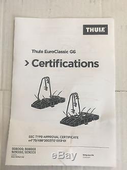 Thule-EuroClassic-G6-929-Cycle-Carrier-WITH-4TH-BIKE-ADAPTER-9281 Thul