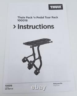 Thule Pack N Pedal Tour Rack Carrier Bike Bicycle THP100016 Front Or Rear Stays