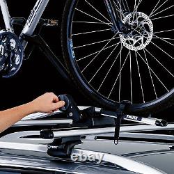 Thule ProRide 591 Twin-Pack Silver Roof Mount Cycle Carrier Bike Rack with Locks