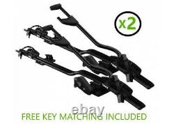 Thule ProRide 598 Cycle Carriers Black Twin Pack Key Matching Next Day