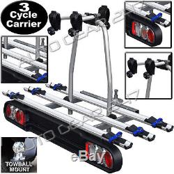 Titan 3 Cycle Bike 45kg Car 4x4 Rear Platform Towball Tow Bar Mount Rack Carrier