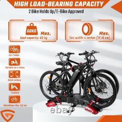 Tow Bar Cycle Carrier 2 Bikes 50mm Hitch Mount Simple Setup Durable Nylon Mix