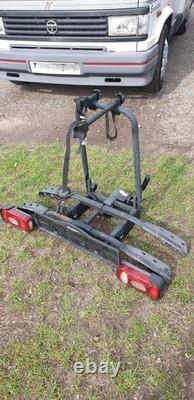Tow Bar Mounted 2 Bike Rack With Lights Cycle Bicycle