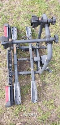 Tow Bar Mounted 2 Bike Rack With Lights Cycle Bicycle