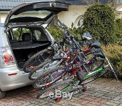 Towball bar mounted car 4x4 four bike cycle carrier to transport 4 bicycles rack
