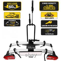 Towbar Bike Carrier Rack 2 E-Bikes 60kg Foldable/Tilt Locking Veturo PRO2 Towbar Bike Carrier Rack 2 E-Bikes 60kg Foldable/Tilt Locking Veturo PRO2