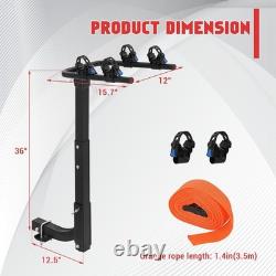 Towbar Bike Carrier Rack for 2-4 Bicycles Folding Steel Fits 2in Hitch Receiver