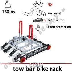 Towbar Mounted Bike Rack for 4 Four Cycle Carrier Steel Hitch Mount High QUALITY