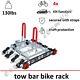 Towbar Mounted Tilting 4 Bike Rack / Four Cycle Carrier Steel / Hitch Mount