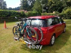 Towbar mounted cycle carrier bike rack, up to 3 bikes