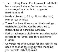Treefrog Pro 1 Suction Mounted Bike Carrier Rack 15mm X 110mm Thru-Axle