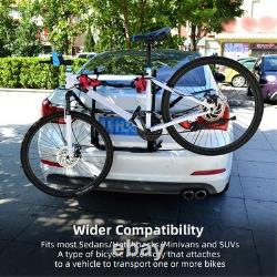 Trunk Mount Rack Support 3 Bikes Heavy-Duty Car Rear Bike Carrier