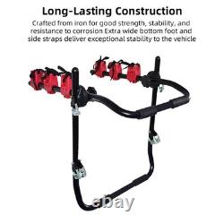 Trunk Mount Rack Support 3 Bikes Heavy-Duty Car Rear Bike Carrier