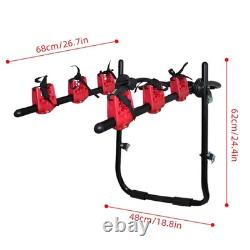 Trunk Mount Rack Support 3 Bikes Heavy-Duty Car Rear Bike Carrier FZAD