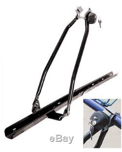UNIVERSAL CAR ROOF MOUNTED UPRIGHT BICYCLE RACK BIKE LOCKING CYCLE CARRIER NEW