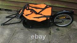VECTOR Single wheel Bike Trailer, Cargo Carrier with Bag + Mudguard Little Used