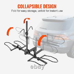 VEVOR 2-Bike Rack Hitch Mount 160lbs Folding Carrier Car Truck SUV 2 Receiver