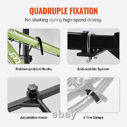 VEVOR 2-Bike Rack Hitch Mount Folding Carrier Car Truck SUV 1.25/2Receiver