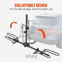 VEVOR 2-Bike Rack Hitch Mount Folding Carrier Car Truck SUV 1.25/2Receiver
