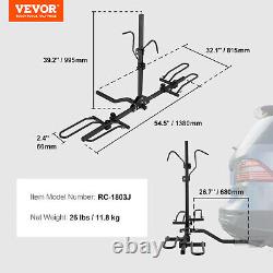 VEVOR 2-Bike Rack Hitch Mount Folding Carrier Car Truck SUV 1.25/2Receiver