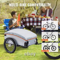 VEVOR Bike Cargo Trailer Bicycle Carrier Storage Cart 100 lbs Load Carbon Steel