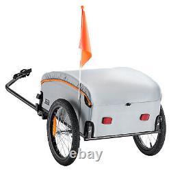 VEVOR Bike Cargo Trailer Bicycle Carrier Storage Cart 100 lbs Load Carbon Steel