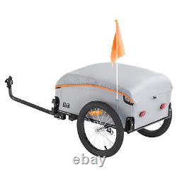 VEVOR Bike Cargo Trailer Bicycle Carrier Storage Cart 100 lbs Load Carbon Steel
