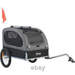 VEVOR Pet Bicycle Trailer Dog Cat Bike Carrier 88 lbs Load Water Resistant Steel